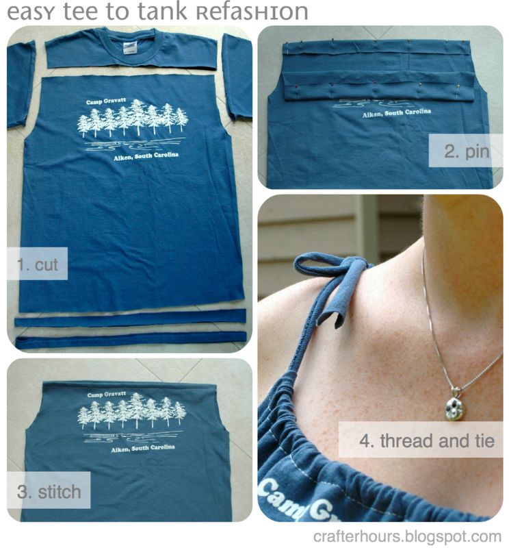 Best way to cut a tshirt into a tank top T Shirt To Tank A Tutorial By Jen From Upcycled Education Crafterhours