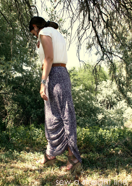 The Ruched Maxi Skirt: A Tutorial from Sew a Straight Line - crafterhours