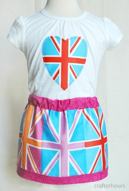 pop art union jack skirt shirt fabric design