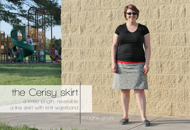 Imagine Gnats Cerisy skirt tutorial DIY reversible