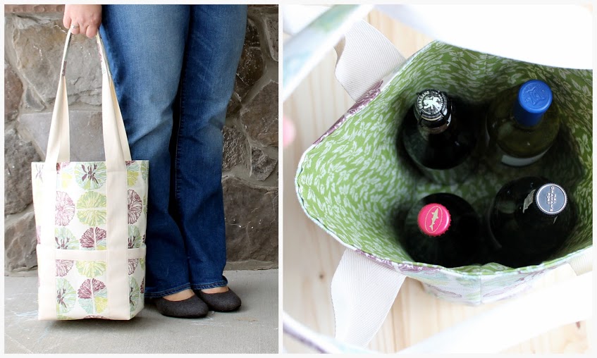 The Twill Tape Tote tutorial. Just perfect for Mom's Night Out (wink, wink).