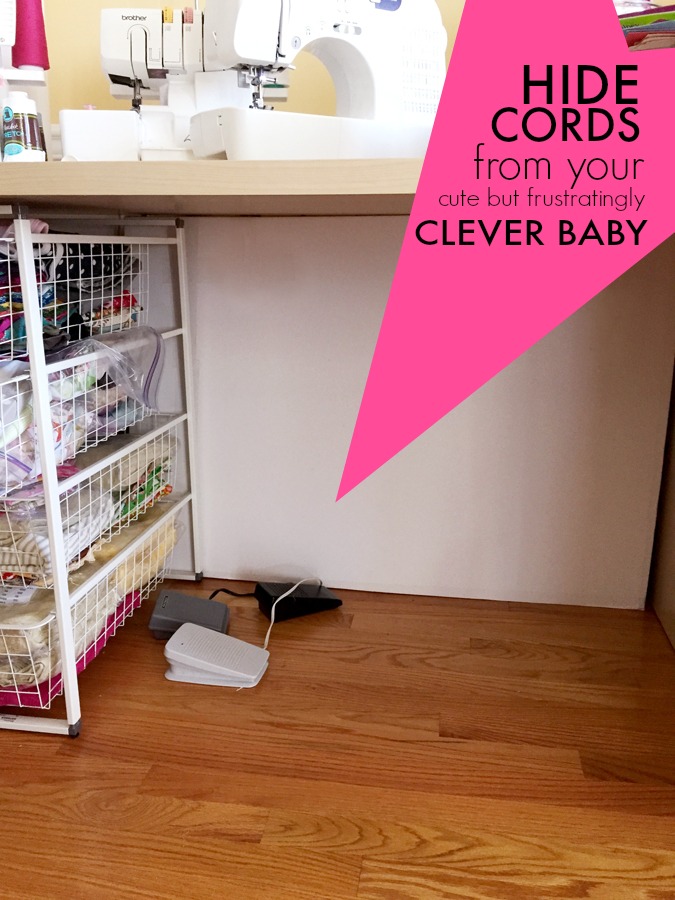 crafterhours hiding cord from CLEVER baby