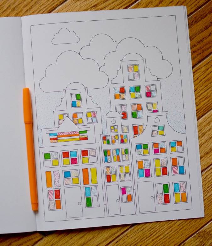 playful designs coloring book buildings done