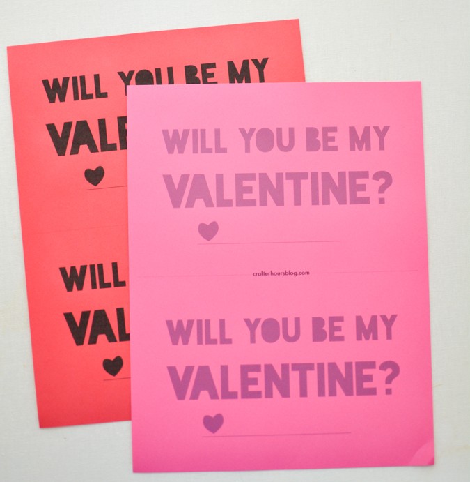 Free printable! Puzzle valentines