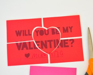 Free printable! Puzzle valentines
