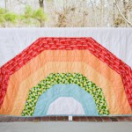 giant rainbow quilt