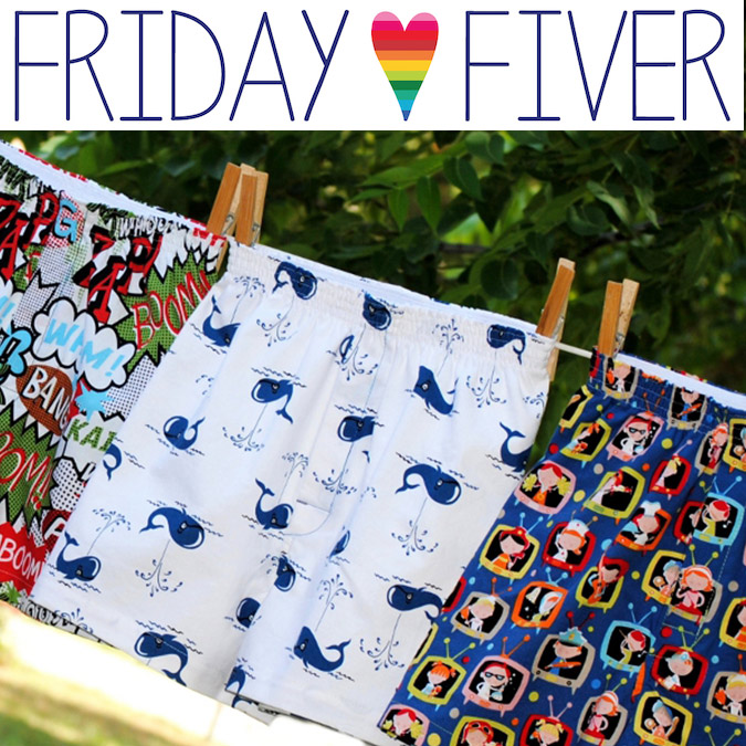 Friday Fiver Boxers by Fishsticks Designs