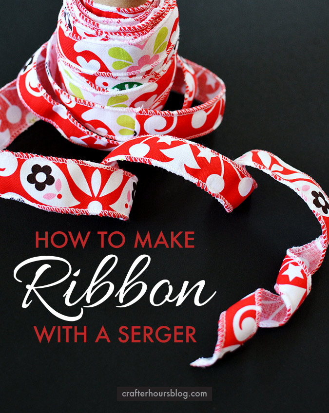 How to make ribbon with a serger! So simple - make 11 yards of ribbon with just