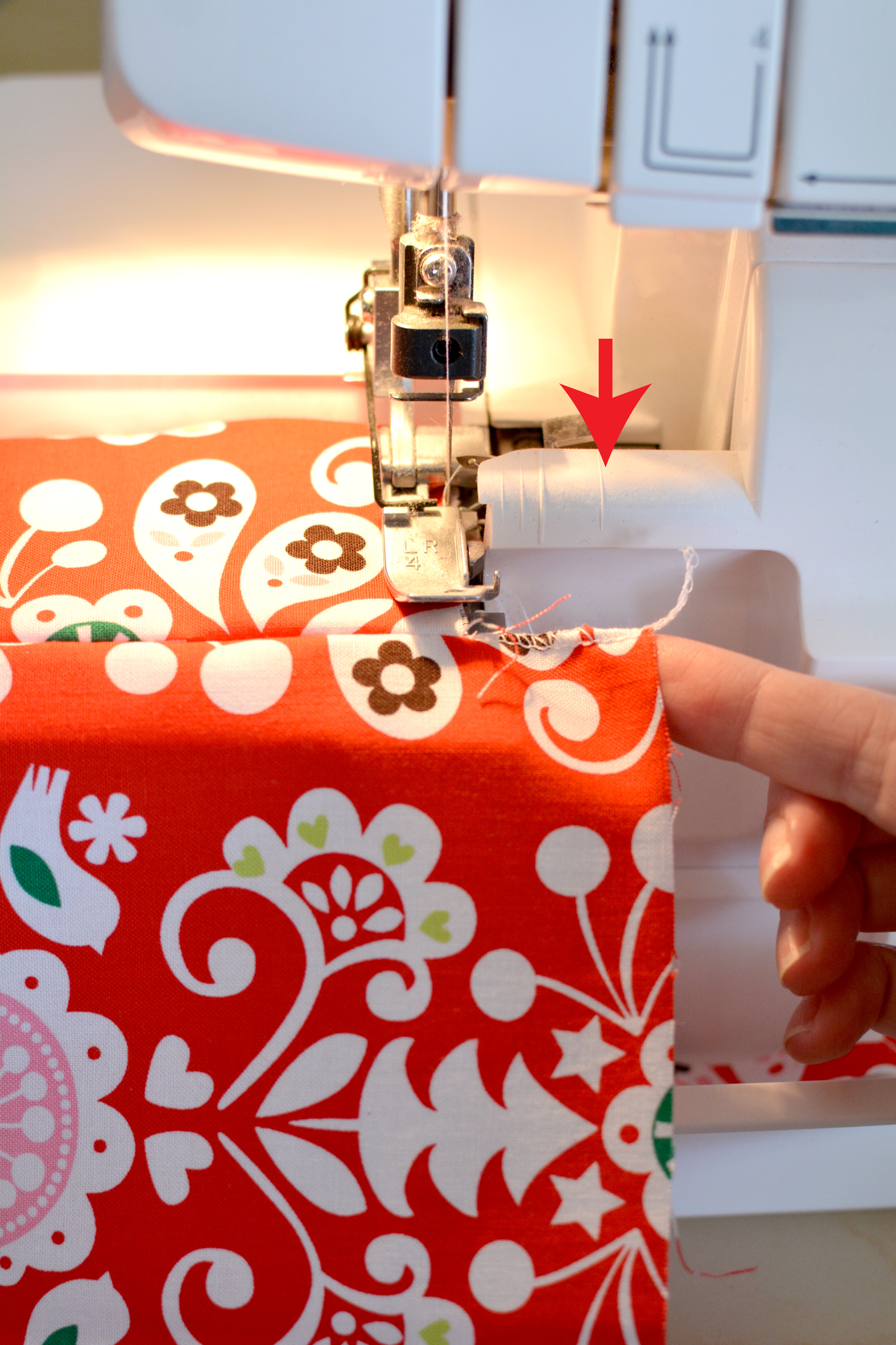 How-to-make-ribbon-with-a-serger---use-scrap-fabric!